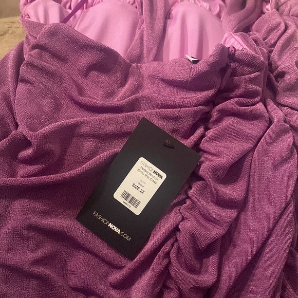 BRAND NEW Orchard purple slinky midi dress - Picture 3 of 3